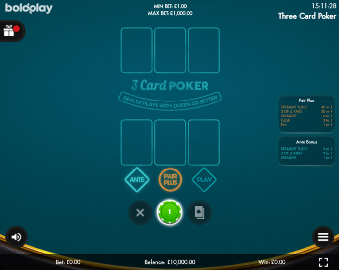 3 Card Poker (Boldplay)