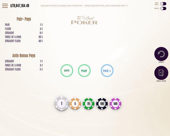 Three Card Poker (Flipluck)