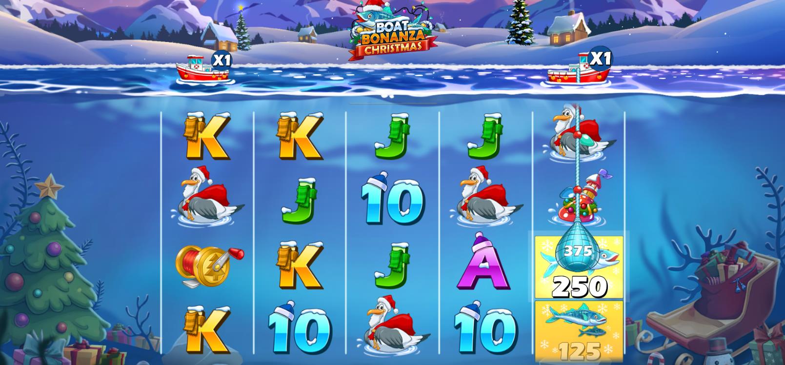 Призовая особенность слота Boat Bonanza Christmas