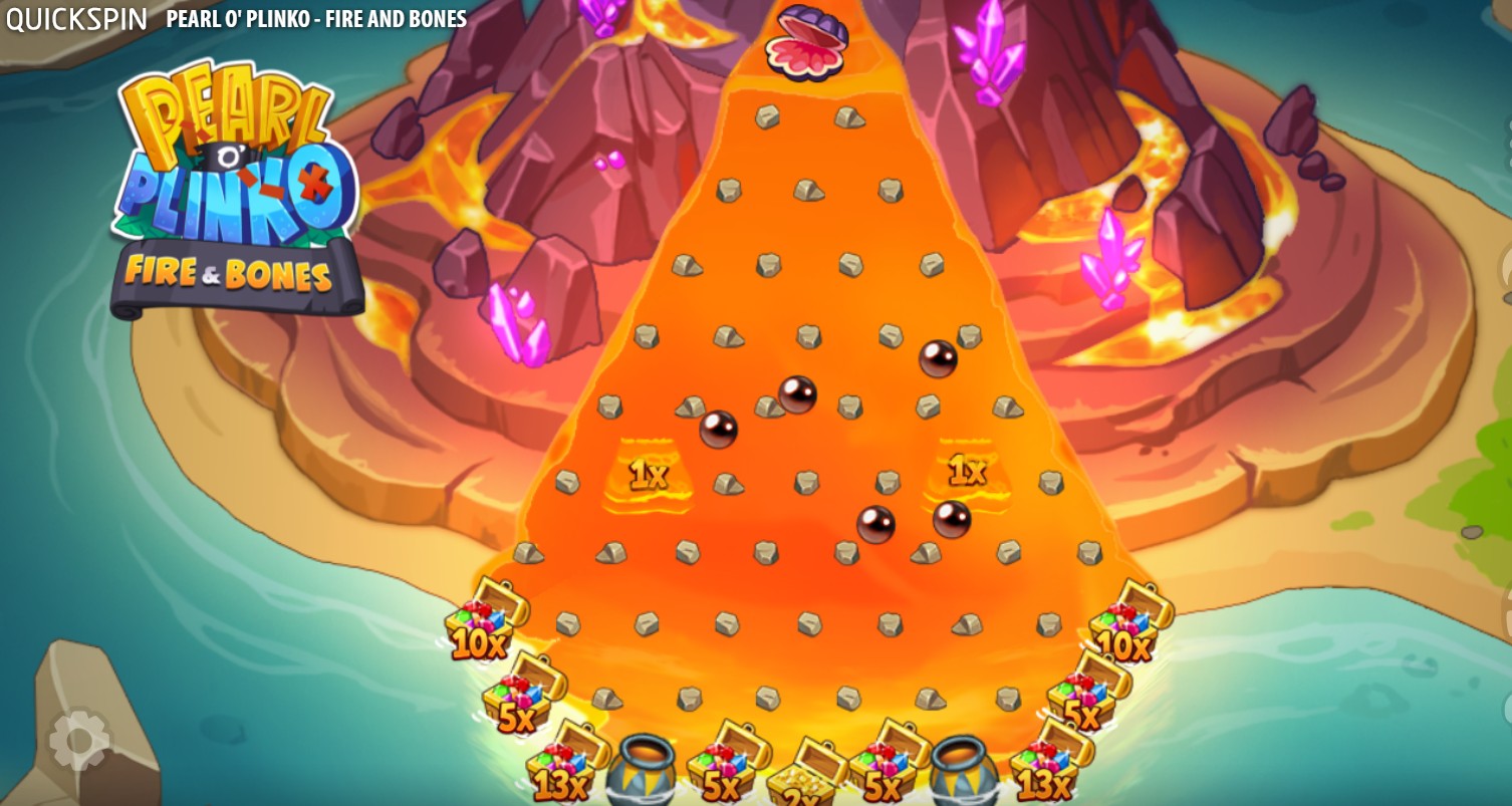 Бонусный раунд Pearl o’ Plinko – Fire & Bones