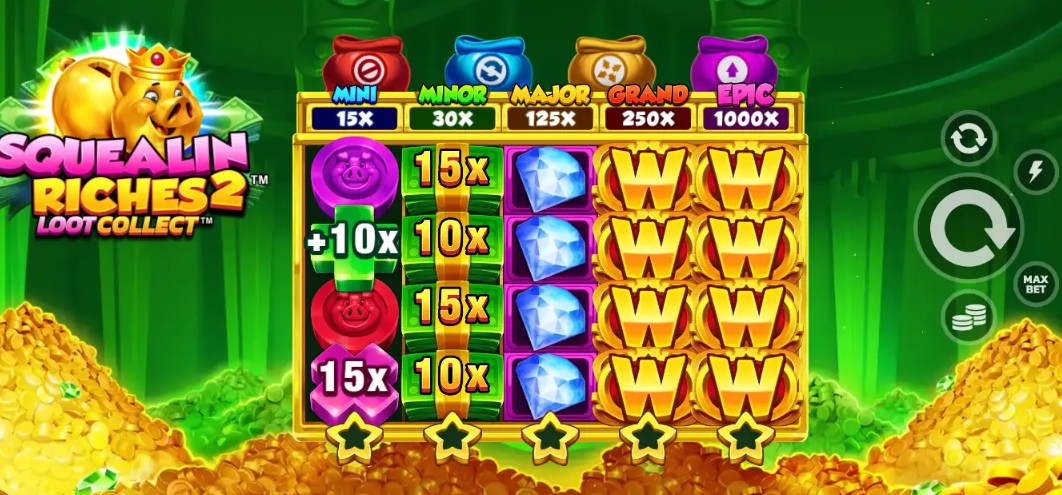 Призовой функционал Squealin Riches 2
