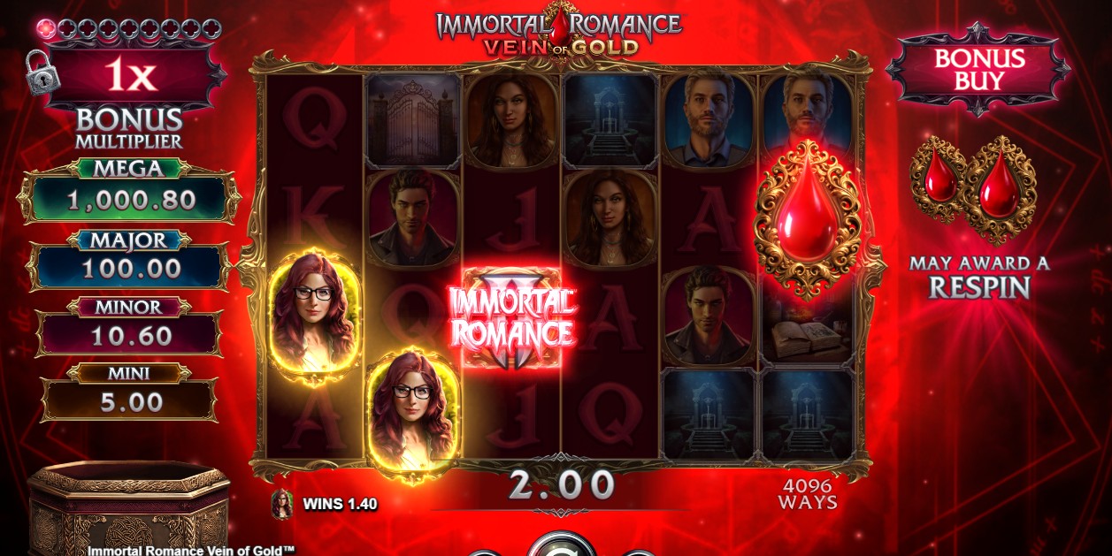 new slot Immortal Romance Vein of Gold